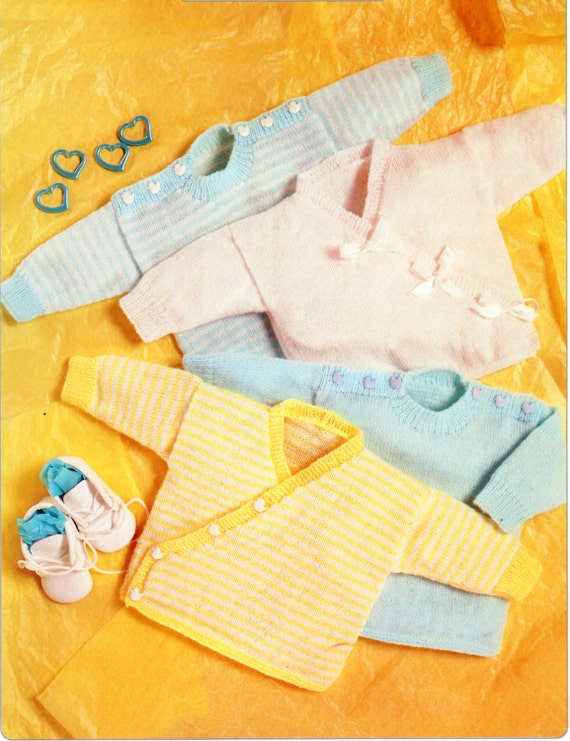 baby crossover cardigan sweater knitting pattern pdf baby jumper baby cardigan 14 20