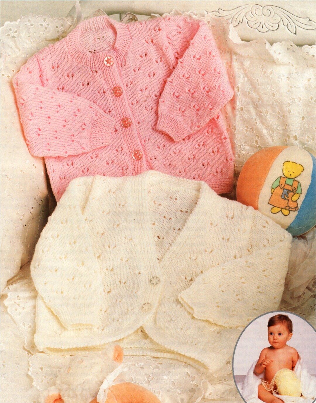Baby Knitting Pattern Pdf Baby Bolero Baby Cardigan V Neck Bolero Round