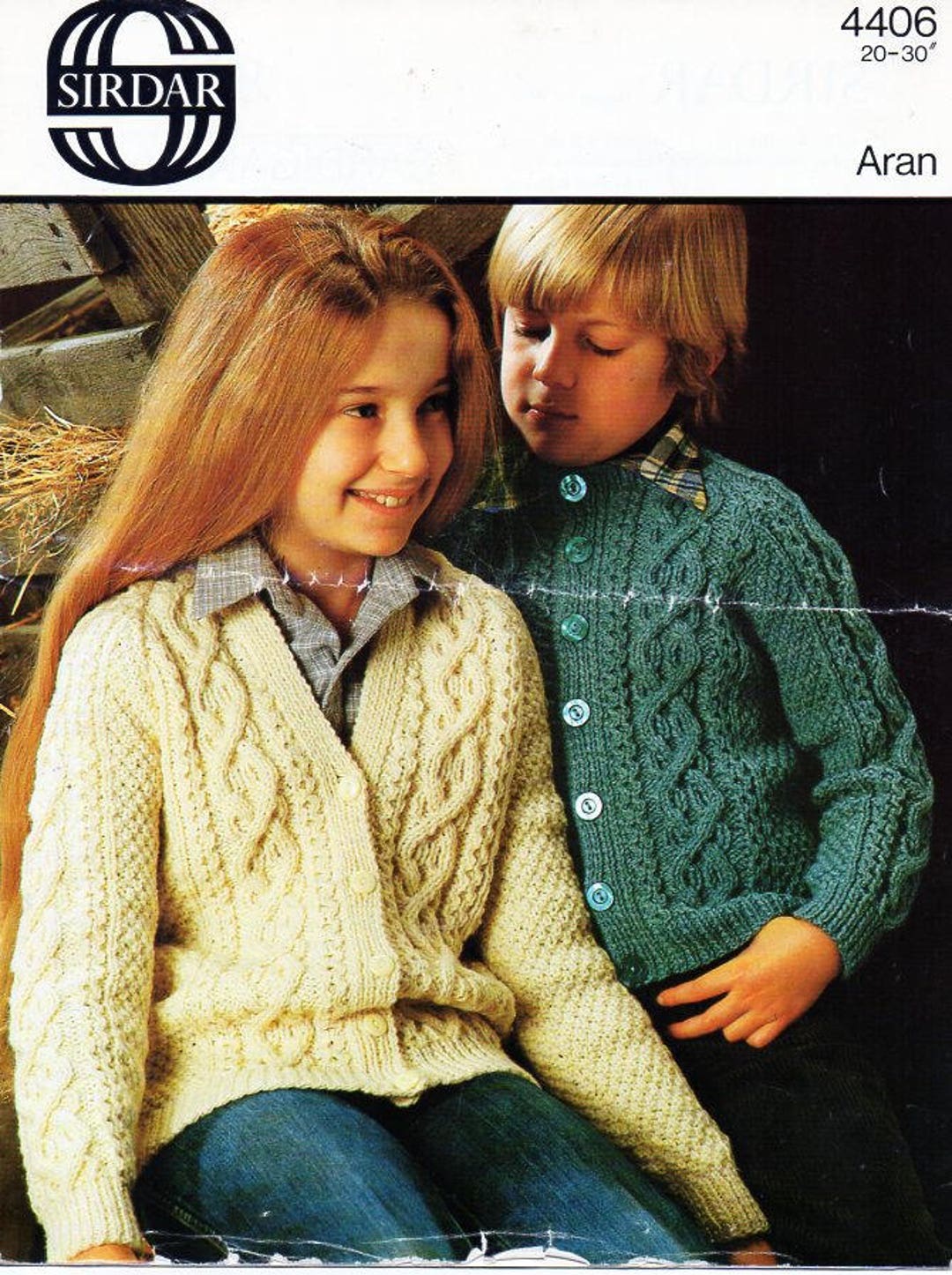 Childrens Aran Cardigan Knitting Pattern Pdf Childs Cable Etsy