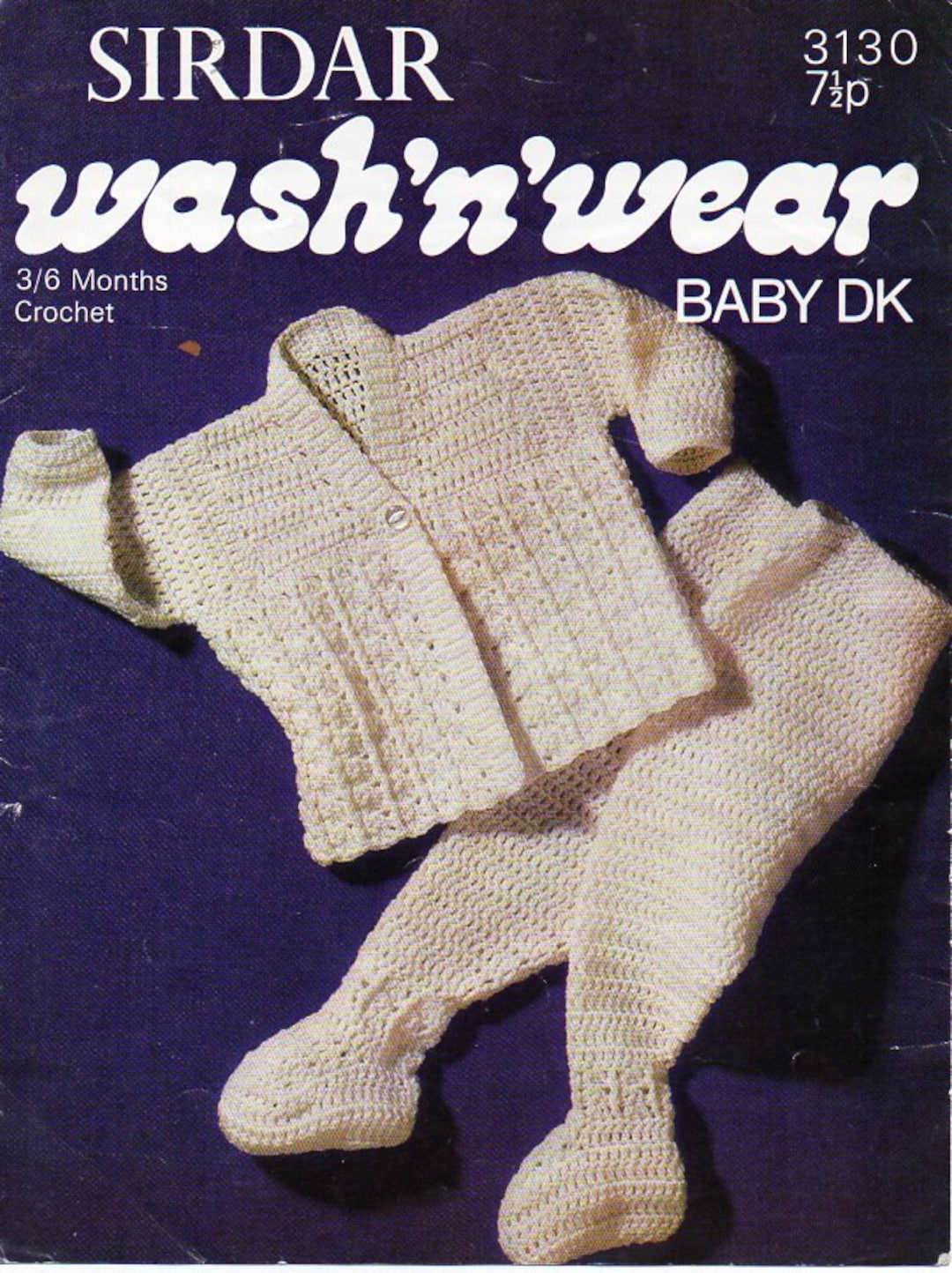 Vintage Baby Crochet Pattern Pdf Crochet Cardigan Leggings Etsy UK