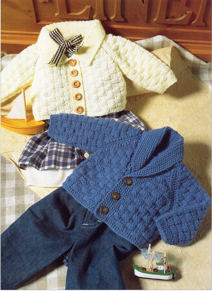 Baby Shawl Collar Jacket Knitting Pattern Pdf Childrens - Etsy Australia