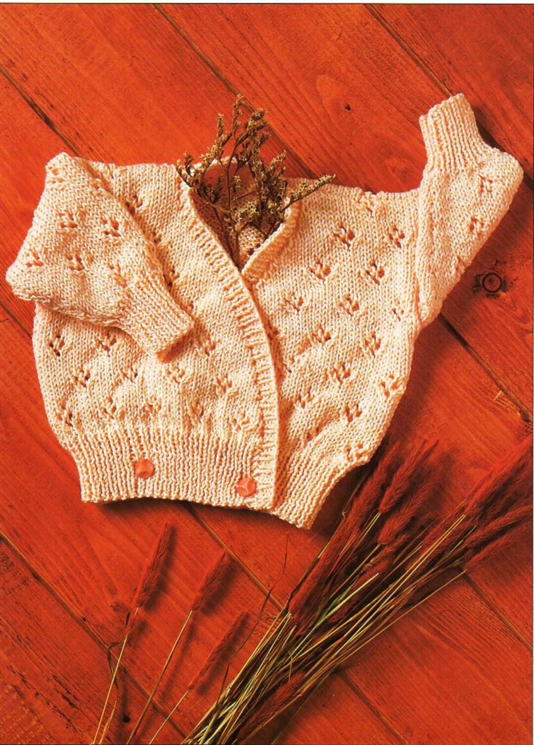 Baby Crossover Cardigan Knitting Pattern Pdf DK Baby Crossover Etsy
