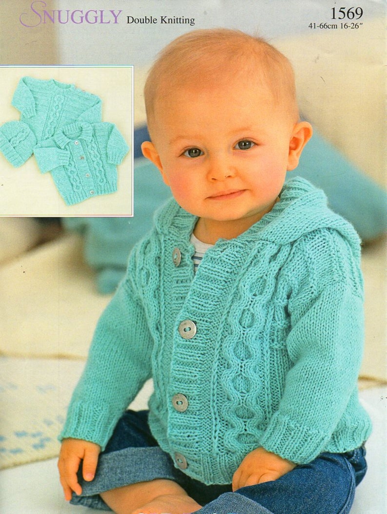 Baby Childrens Aran Jackets Sweater Hat Knitting Pattern Pdf - Etsy UK