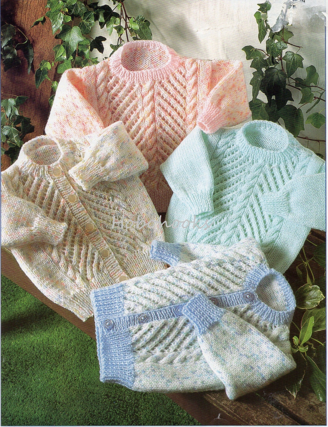 Baby childrens sweater cardigan knitting pattern pdf jumper Etsy