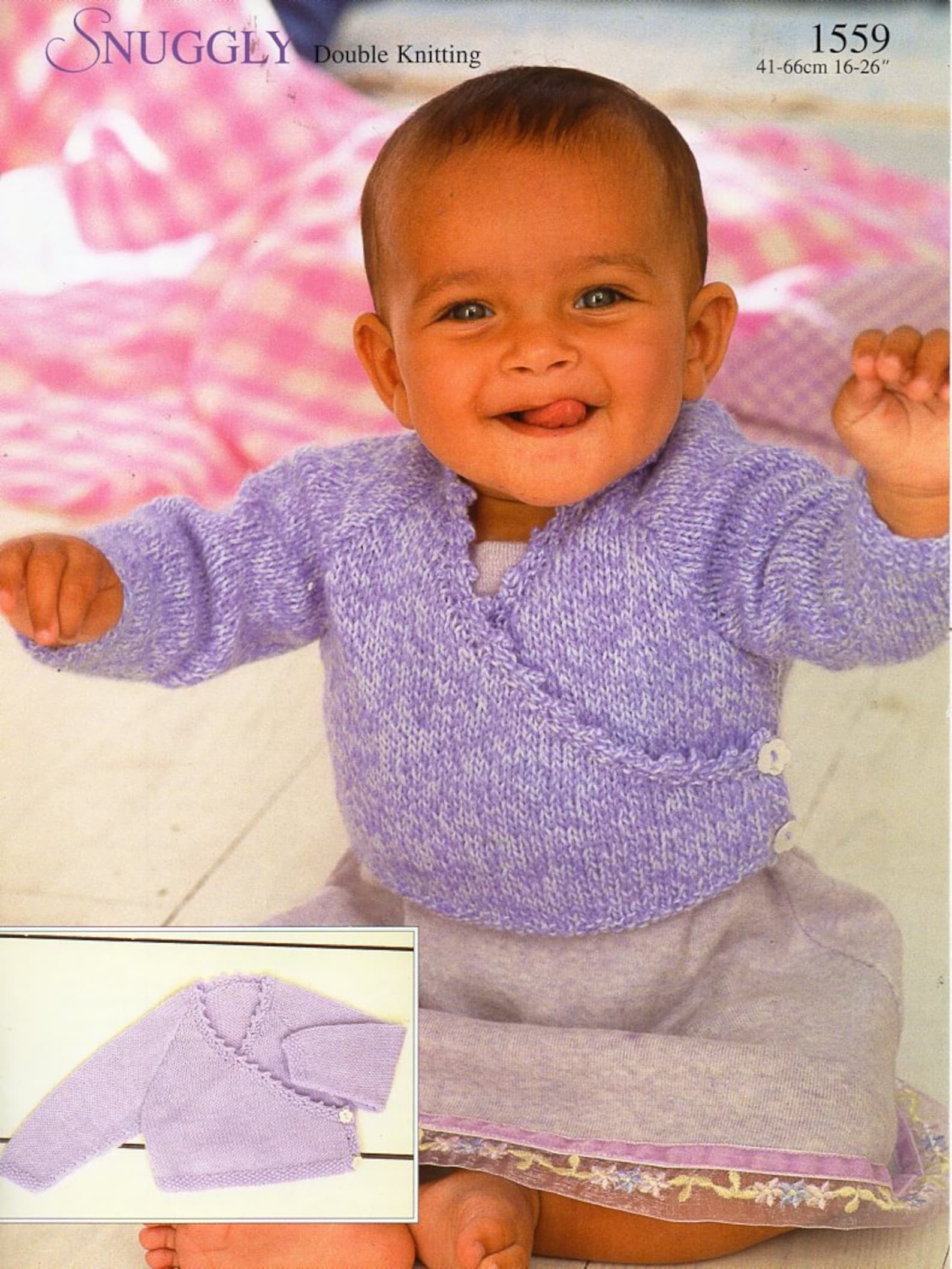 Baby Childrens Crossover Cardigan Knitting Pattern Pdf Girls Etsy UK