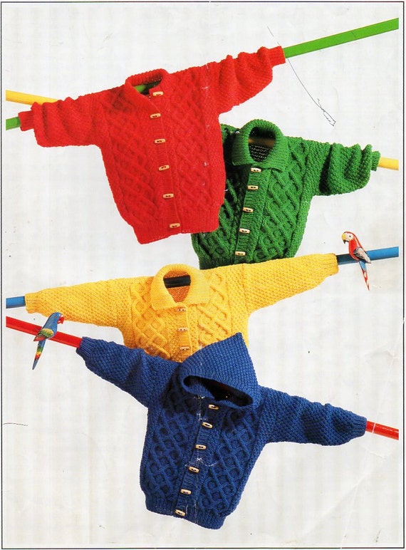 baby aran jacket knit patterns