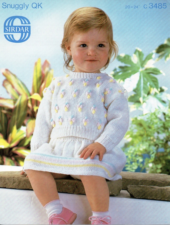 baby sweater dress knitting pattern