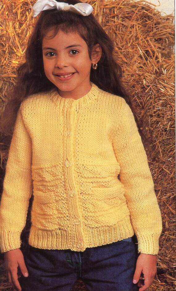 Childrens chunky cardigan knitting patterns hot sale