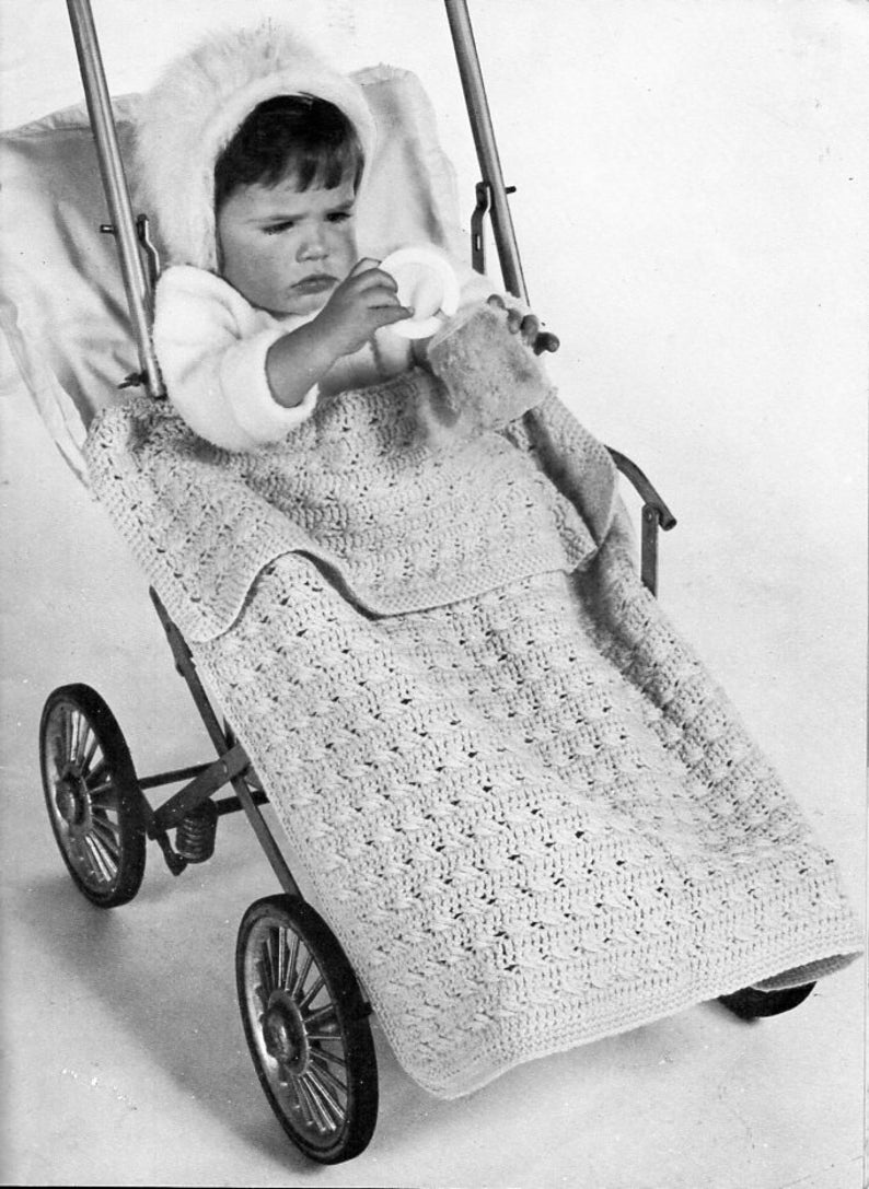 Vintage Baby Crochet Blanket Crochet Pattern Pdf DK Pram Etsy UK