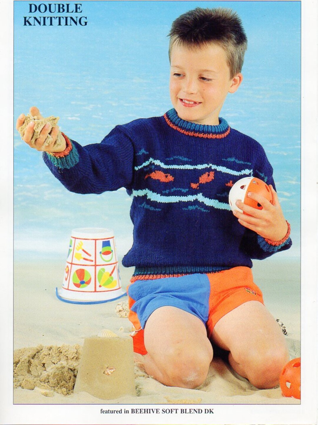 Childrens Fish Sweater Knitting Pattern Pdf Childs Fish Motif Etsy