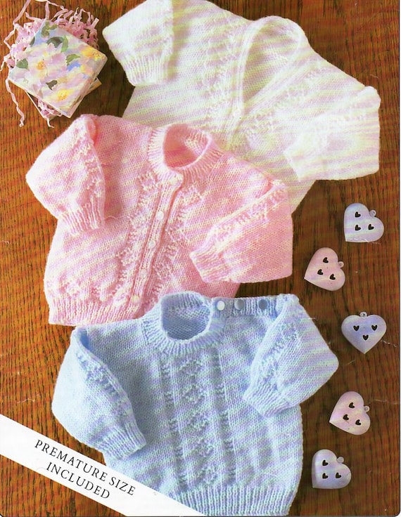 baby DK cardigans sweater knitting pattern pdf download Etsy