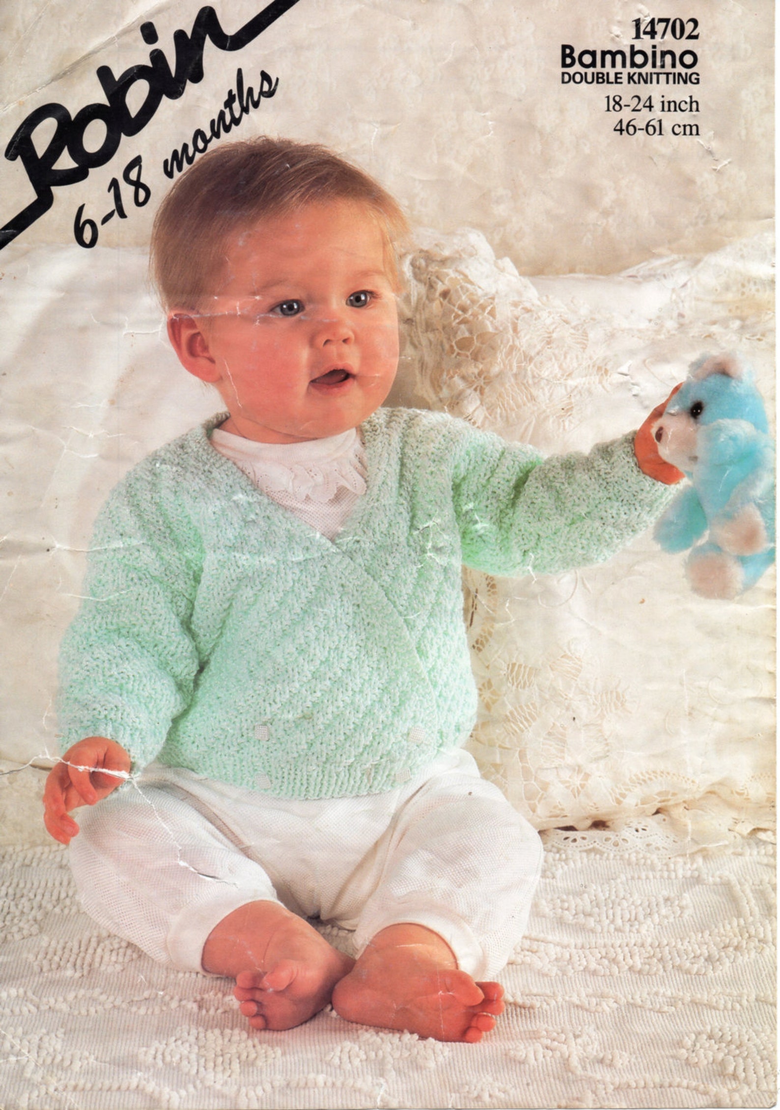 Vintage Baby Crossover Cardigan Knitting Pattern Pdf Double Etsy UK