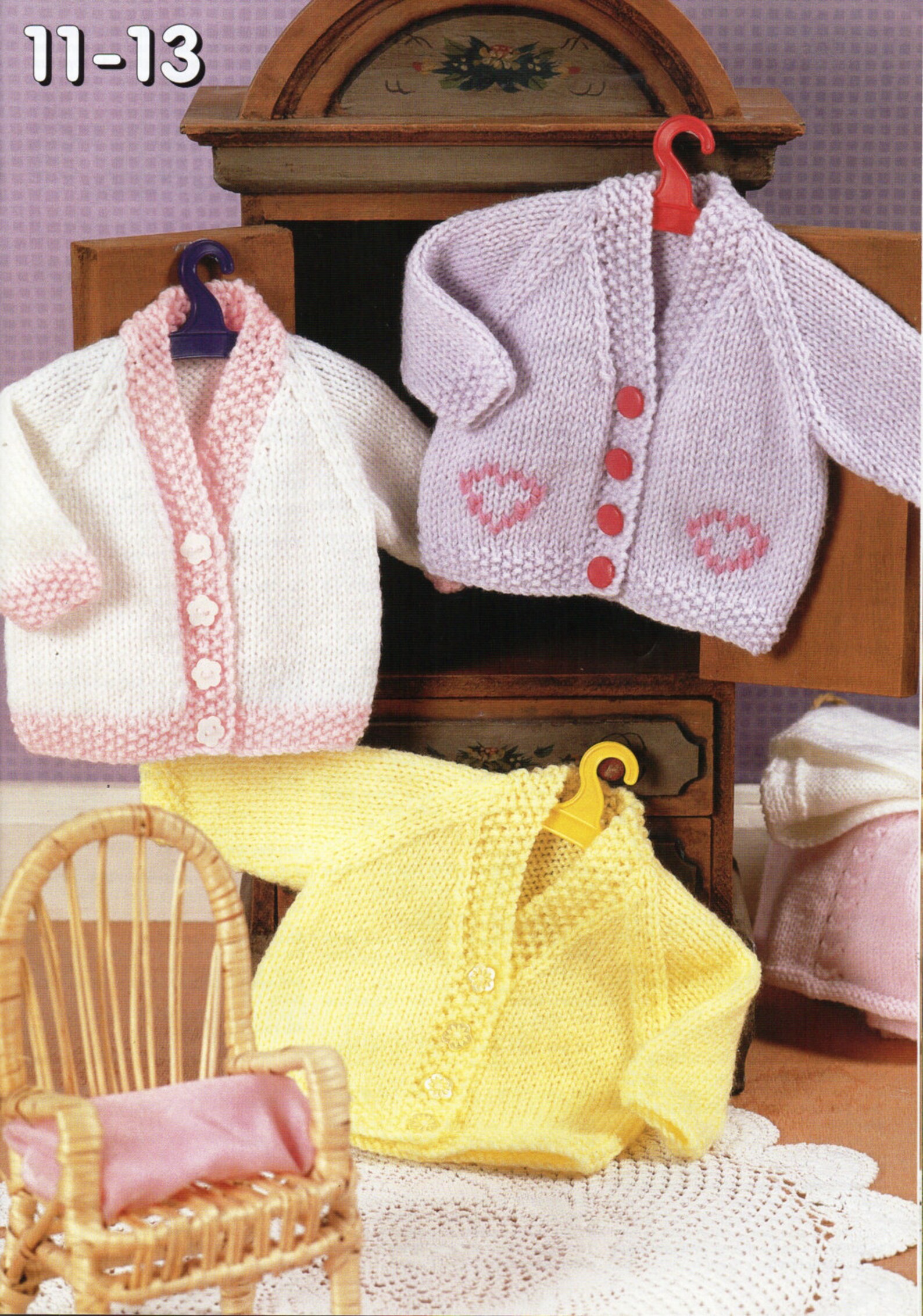 Baby Dolls Clothes Knitting Pattern Dolls Cardigans Baby Etsy UK