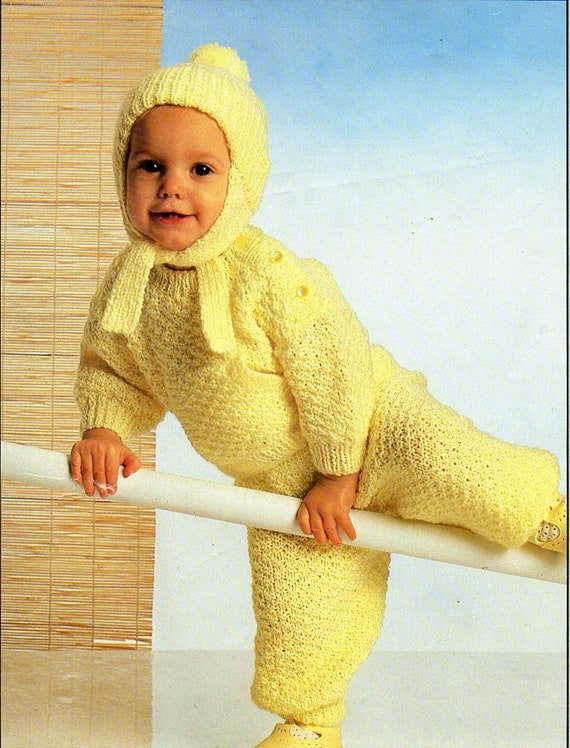 baby childrens sweater knitting pattern PDF striped jumpers button shoulder 18-26inch DK light worsted 8ply pdf instant download