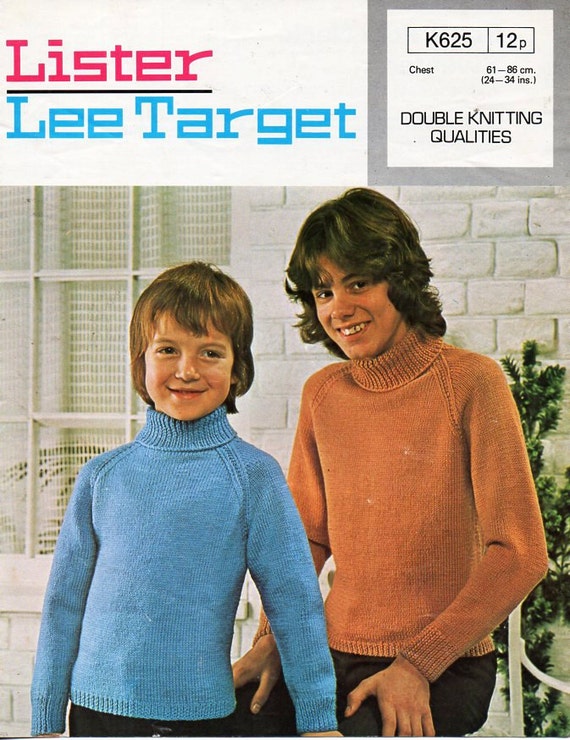 Vintage Childrens Polo Neck Sweater 