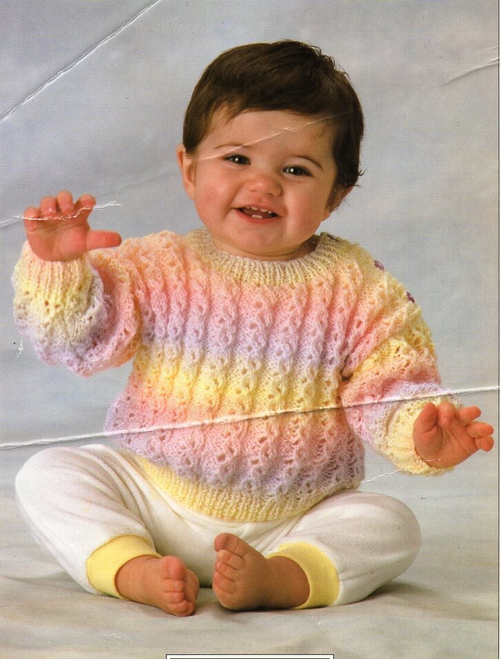 Baby Sweater Knitting Pattern Pdf Premature Sizes Baby Jumper Etsy UK