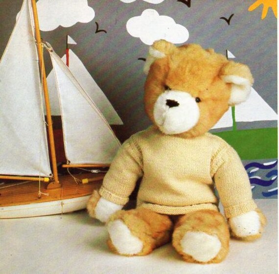 teddy bear jumper knitting pattern
