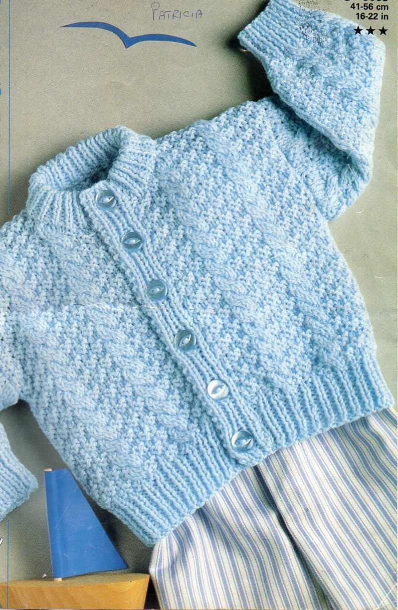 Baby Cardigan Knitting Pattern Pdf Baby Cable Textured Round - Etsy UK