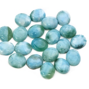 LARIMAR 12X10mm Oval Cabochon 100% Natural, Lot Of 20 Stones Under Wholesale image 1