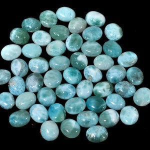 LARIMAR 12X10mm Oval Calibrated 100% Natural, (Lot Of 50 Stones) Under Wholesale