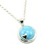 Larimar AAA Olive Leaf Stud Earrings - .925 Sterling Silver, 7.8 TCW