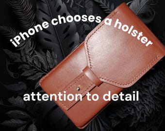 Étui de téléphone en cuir, étui ceinture en cuir pour iPhone 16 Pro, iPhone 17 Pro Max, étui ceinture pour iPhone, étui de téléphone de voyage, étui de téléphone pêcheur