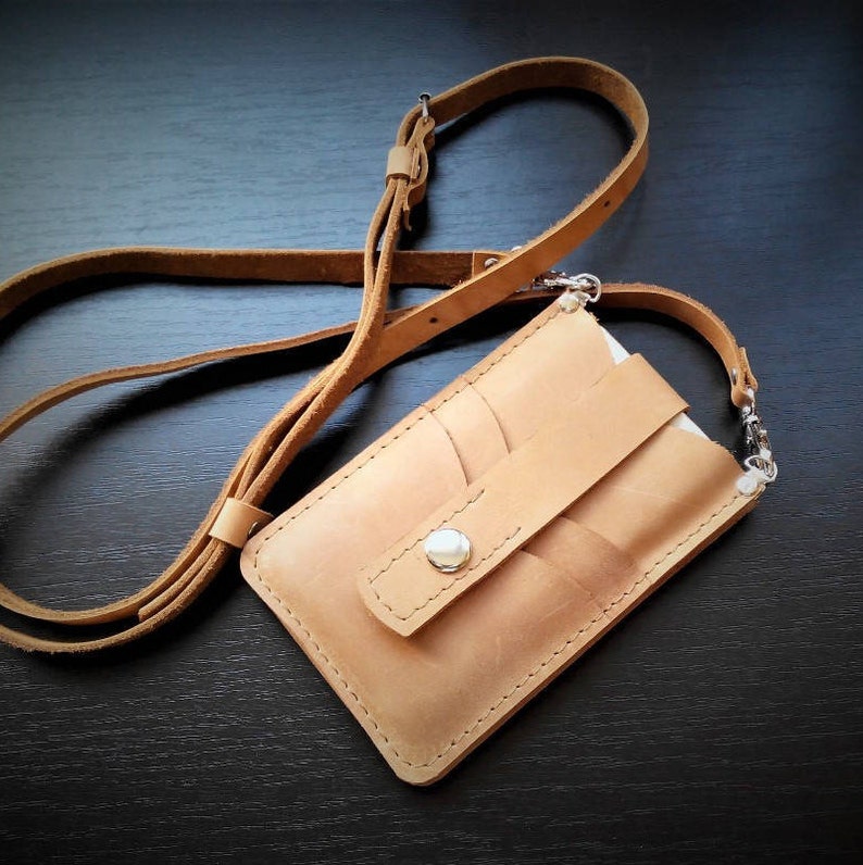 Crossbody Leather Wallet Holster Case Iphone 14 Pro Max Iphone Etsy