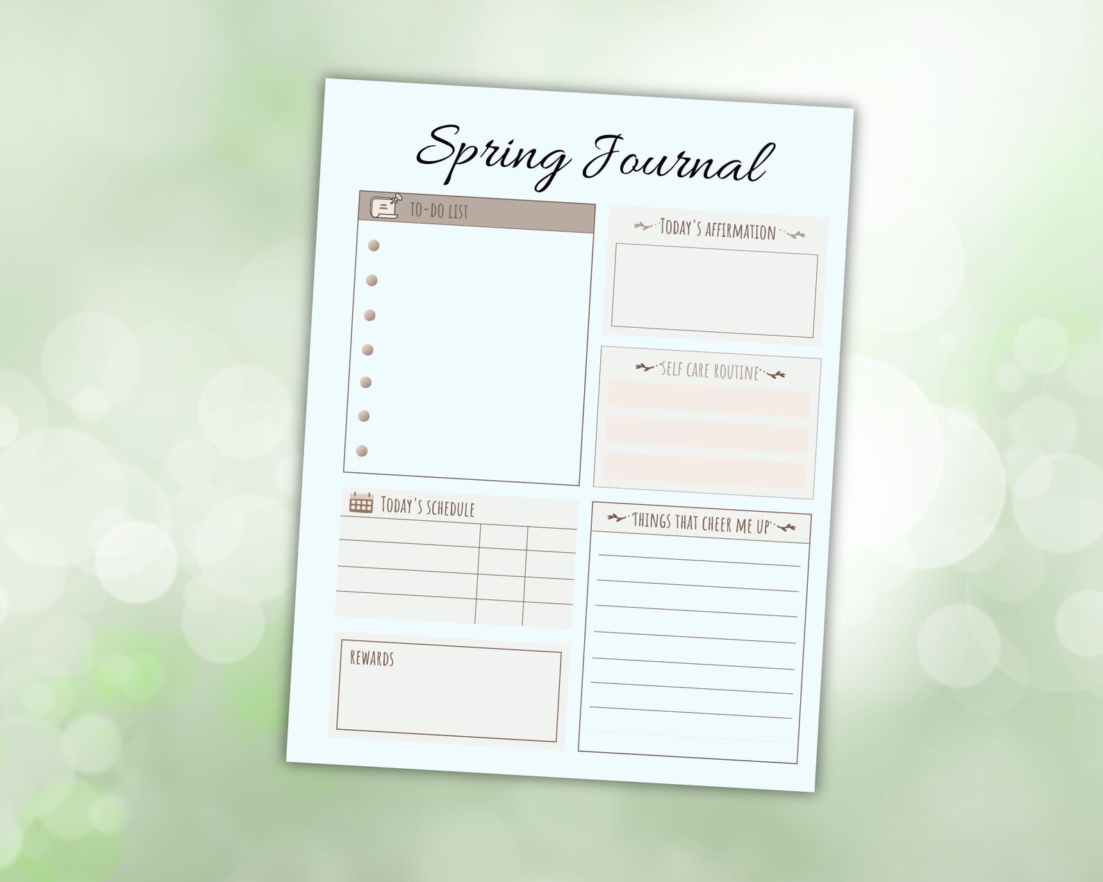 Spring Journal Pages Spring Planner Bundle - Printable Journal Pages - Digital Spring ...