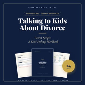 Talking to Kids About Divorce Parent Scripts + Feelings Workbook (PDF Download)