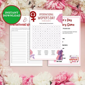 Women&#39;s History Month Party Games - Printable Trivia - Fun Icebreaker Activities - International Women&#39;s Day Celebration