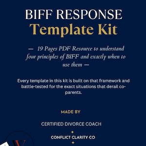 Kit di modelli di risposta BIFF / Script per la gestione di conflitti elevati tra genitori (download in PDF)