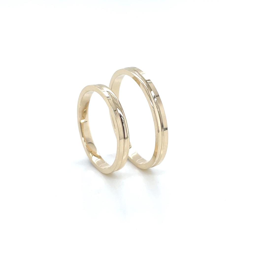 Solid Gold Wedding Rings 9K Solid Gold Wedding Rings - Etsy