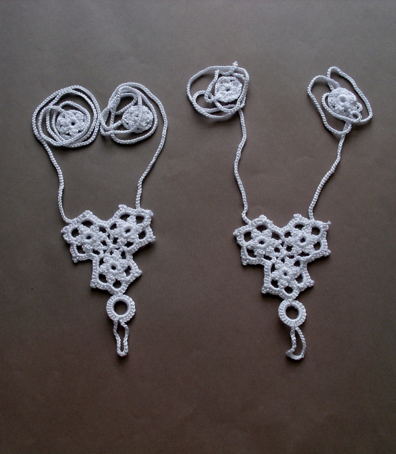 White Bikini Accessories.Hand knitted. Woman Accessories. Etsy