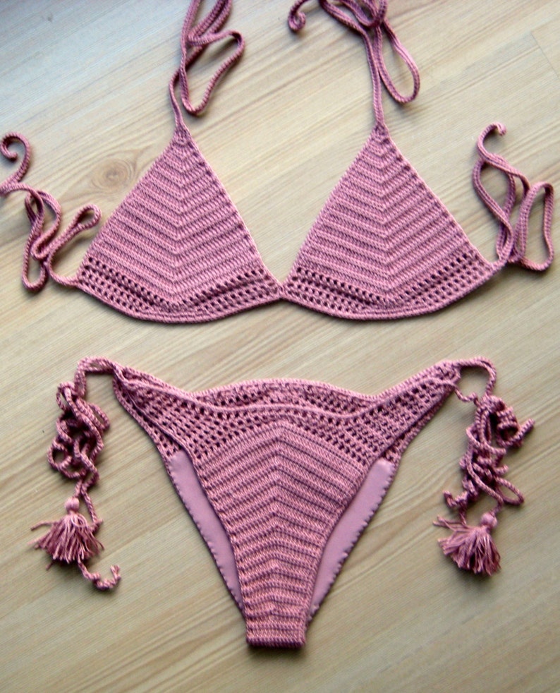 crochet lined bikini