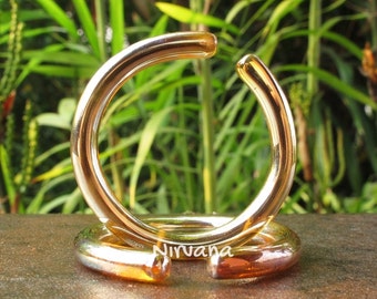 1 Pair (2 Pieces) Nirvana&#39;s Silver/Gold Color Glass Hoops