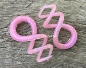 1 Pair (2 Pieces) Pastel Pink Dichroic Glass Cork Screw Spirals 10g 8g 6g 4g 2g 0g 00g 7 16 quot 1 2 quot 9 16 quot 5 8 quot 3 mm 4 mm 5 mm 6 mm - 16 mm