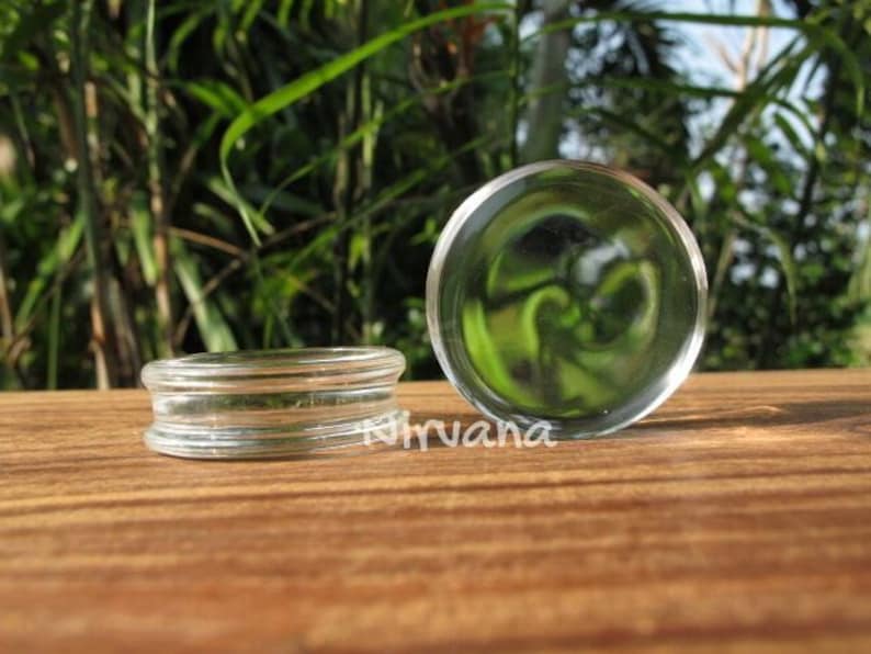 Clear Crystal Color Pyrex Glass Plugs 14g 12g 10g 8g 6g 4g 2g Etsy