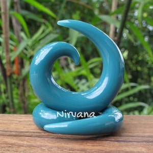 1 Pair (2 Pieces) Solid Color Aqua Classic Spirals