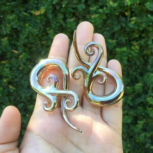 1 Pair 2 Pieces Real Silver/Gold Color Glass Bonita Spirals image 4