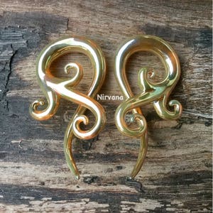 1 Pair 2 Pieces Real Silver/Gold Color Glass Bonita Spirals image 8