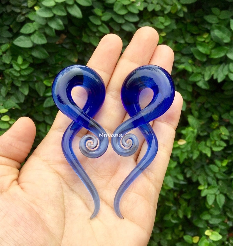 Translucent Light Cobalt Blue Glass Note Spirals 10g 8g 6g 4g - Etsy
