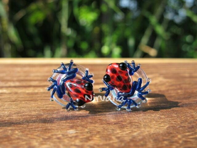 7//16 Cobalt Pair of Glass Claws