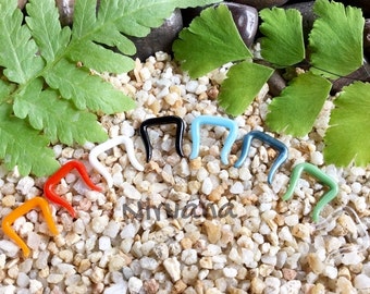 1 Pair (2 Pieces) Septum Retainers Pyrex Glass