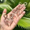 1 Pair (2 Pieces) Silver/Gold Color Glass Note Spirals product logo