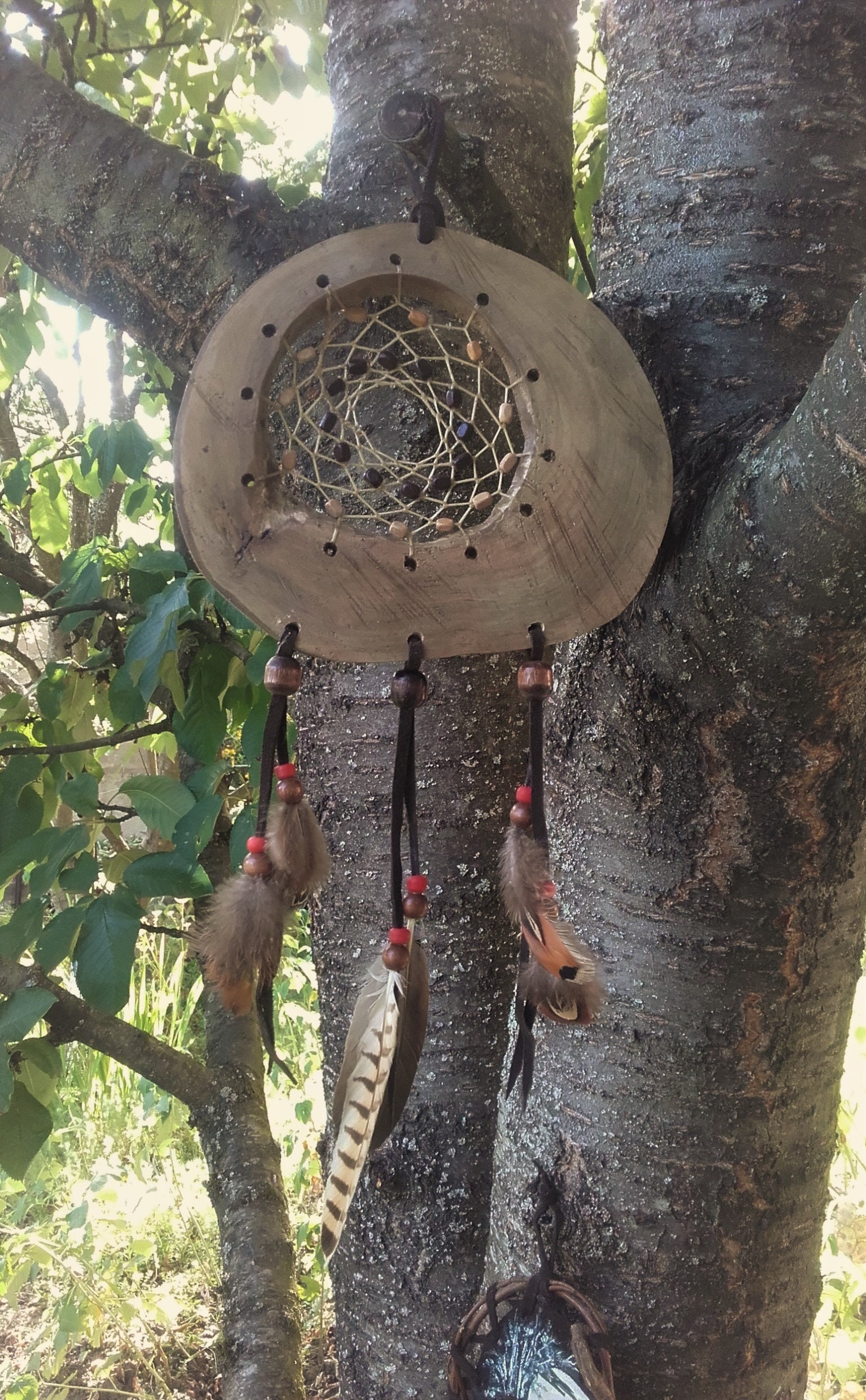 Attrape Rêves Naturel Bois Massif | Pommier - Ref Dc 200701