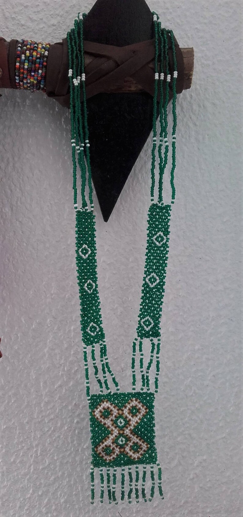 necklace in glass beads
