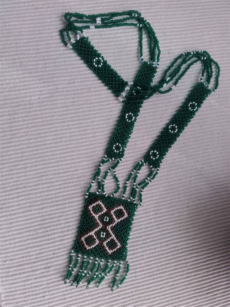 necklace in glass beads