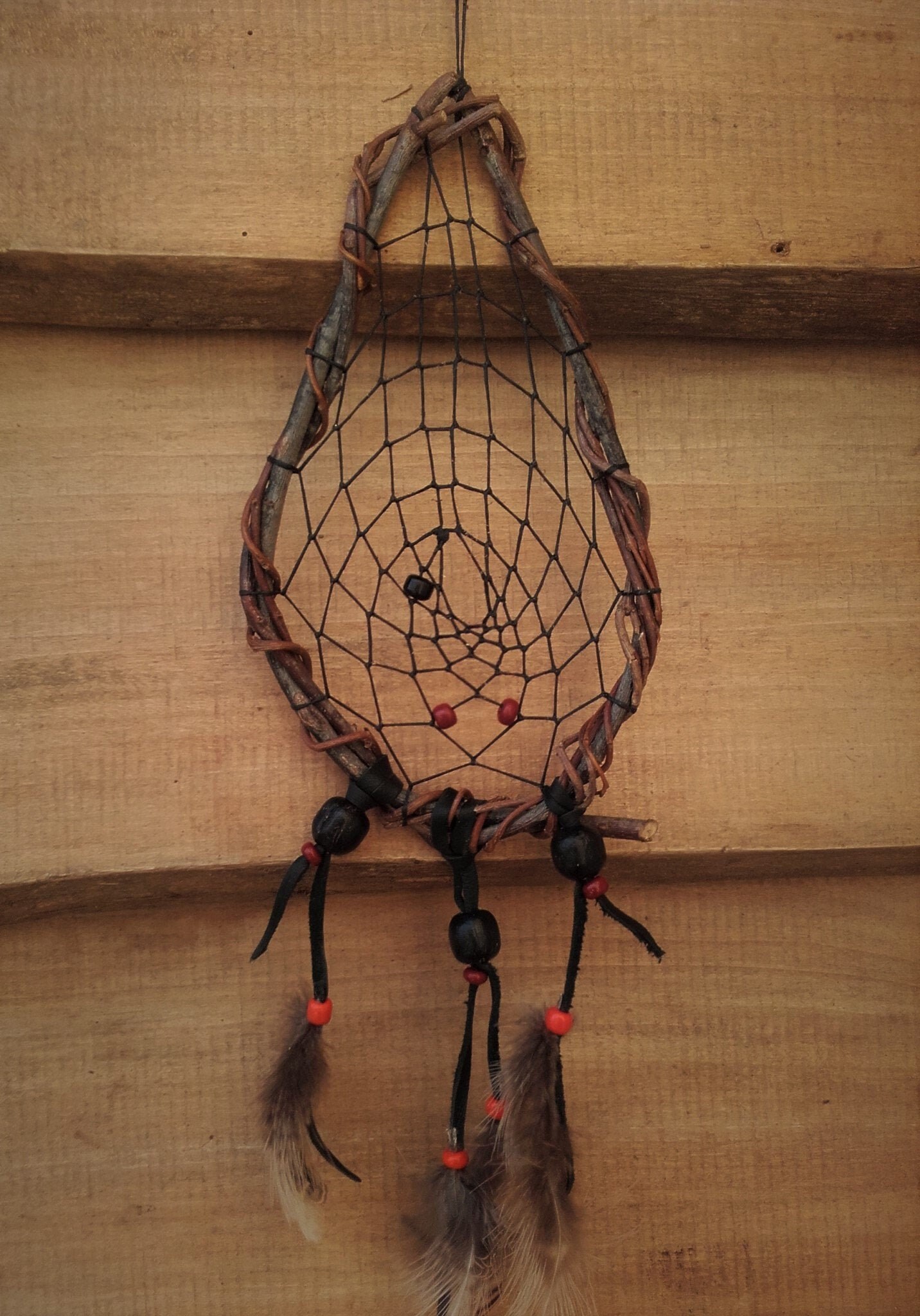 Attrape Rêves Naturel, Forme Raquette - Ref Dc 180104