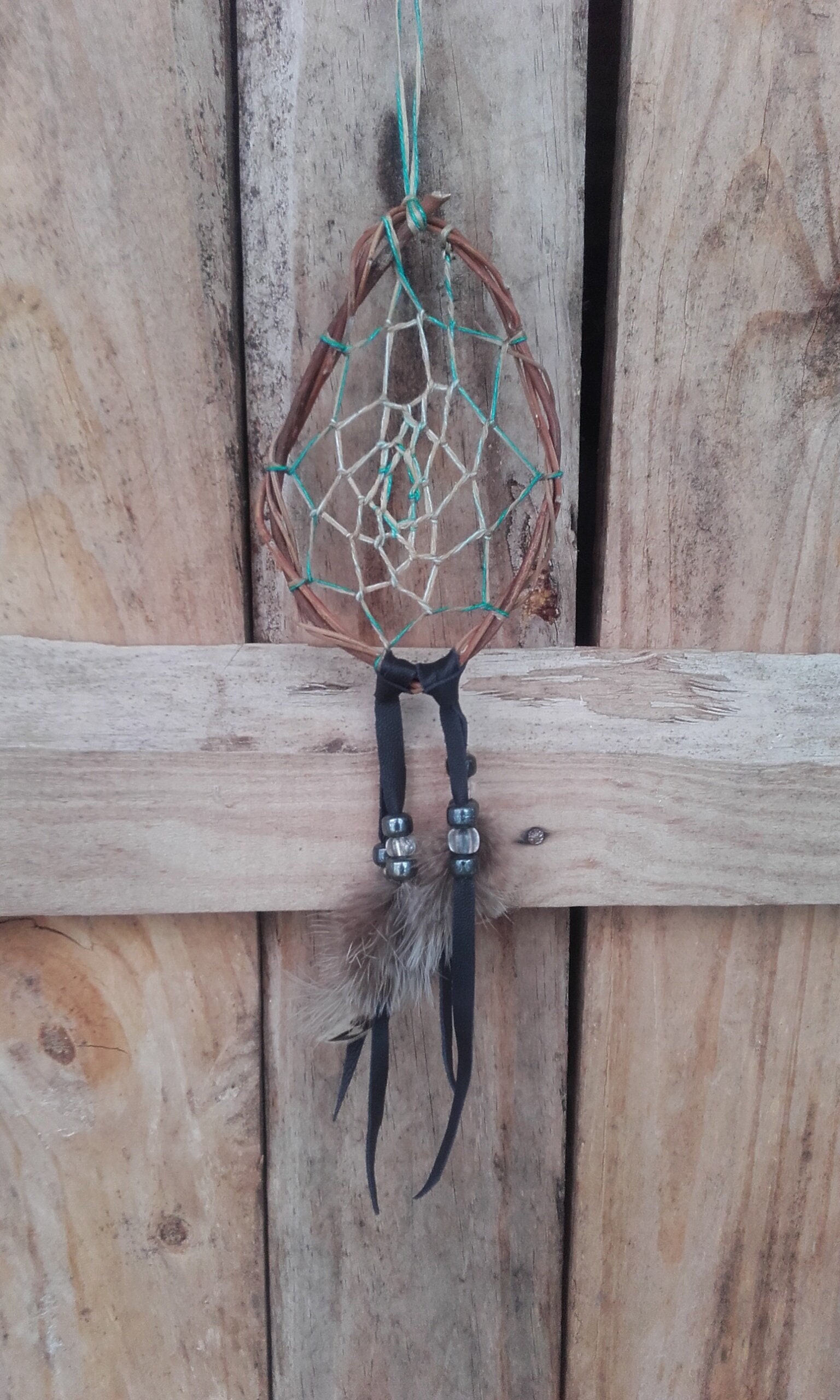 Attrape Rêves Naturel, Saule, Forme Goutte - Ref Dc 210404