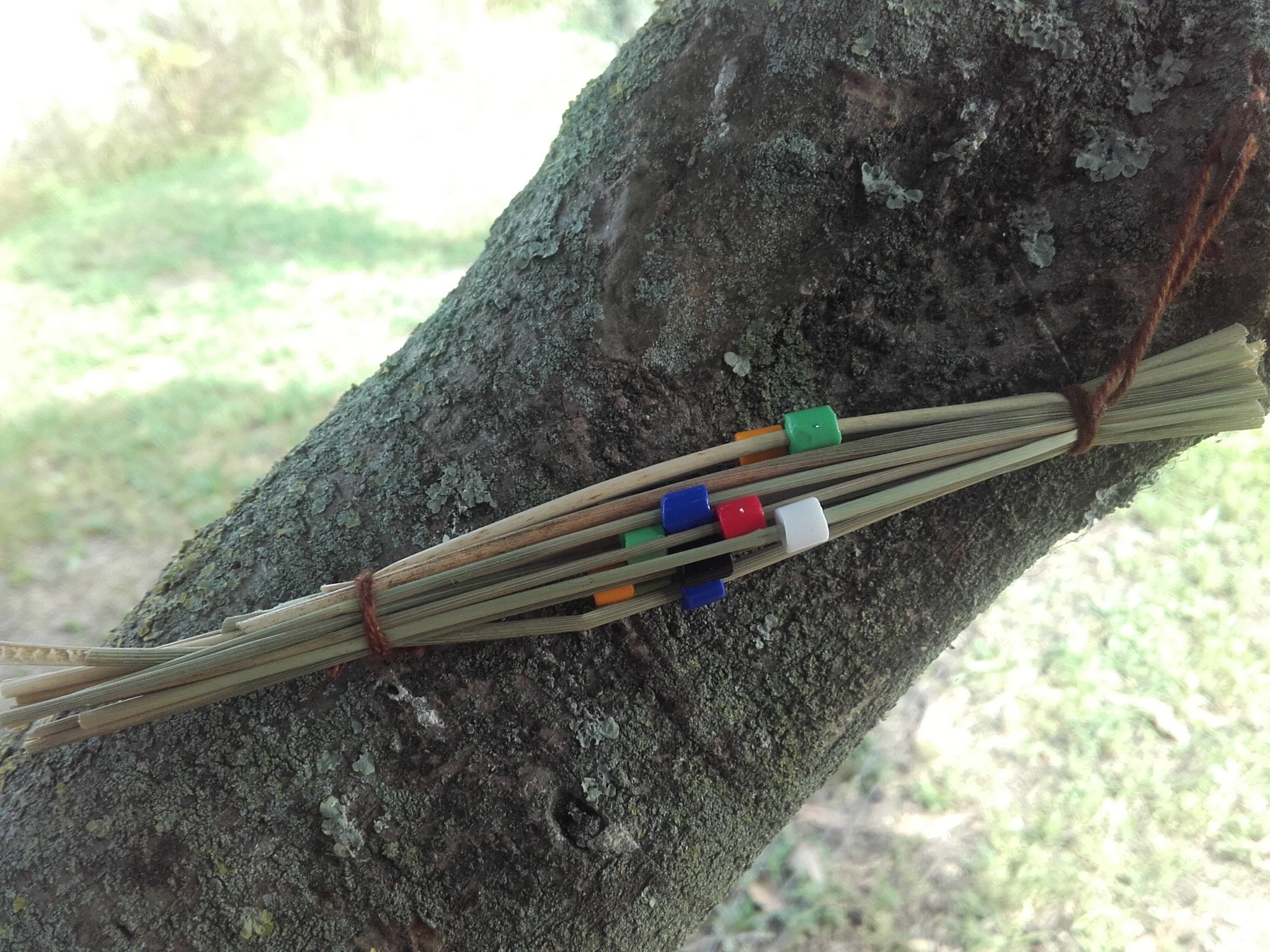 Fagot de L'amitié Naturel, Perles Rocaille Multicolor - Ref Fb 3